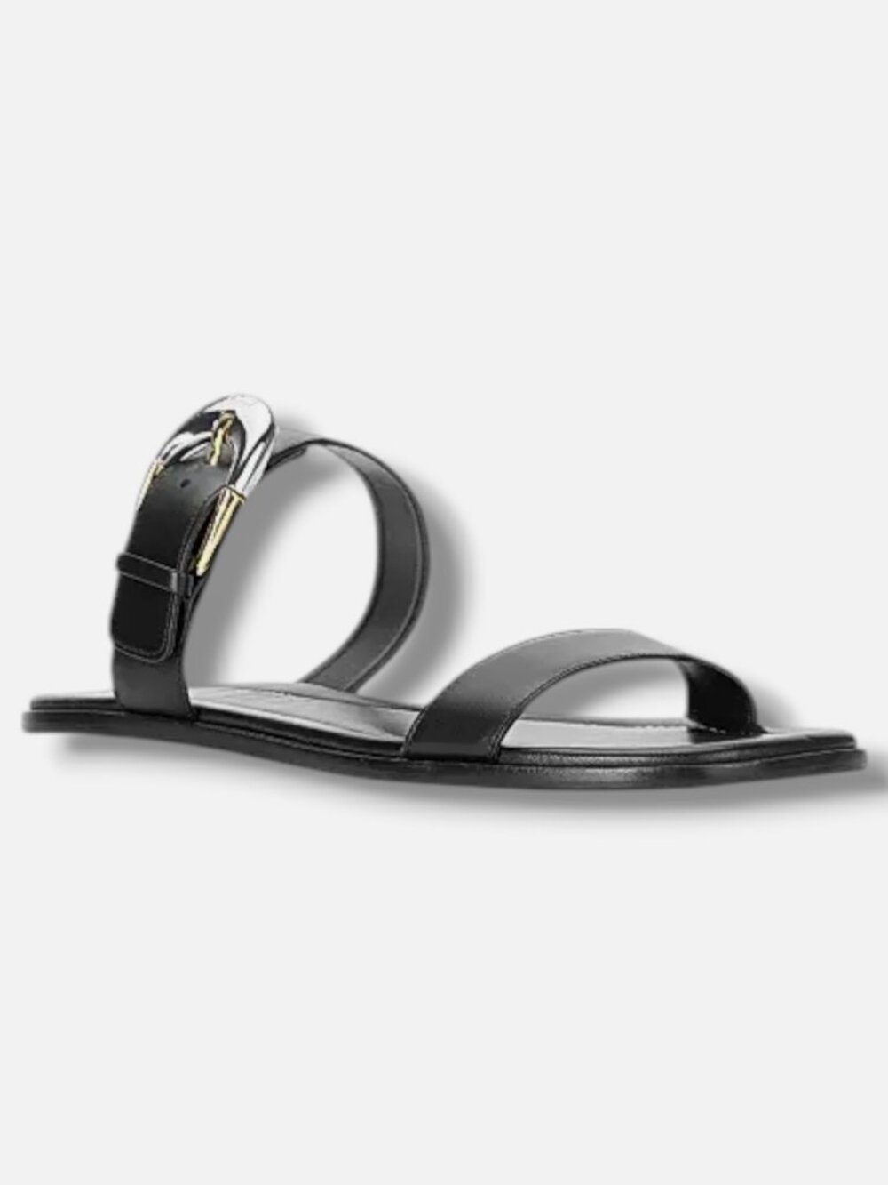 Staud Women's Black Harlow Leather Slip-On Sandals Shoes Size EU:38 US:8